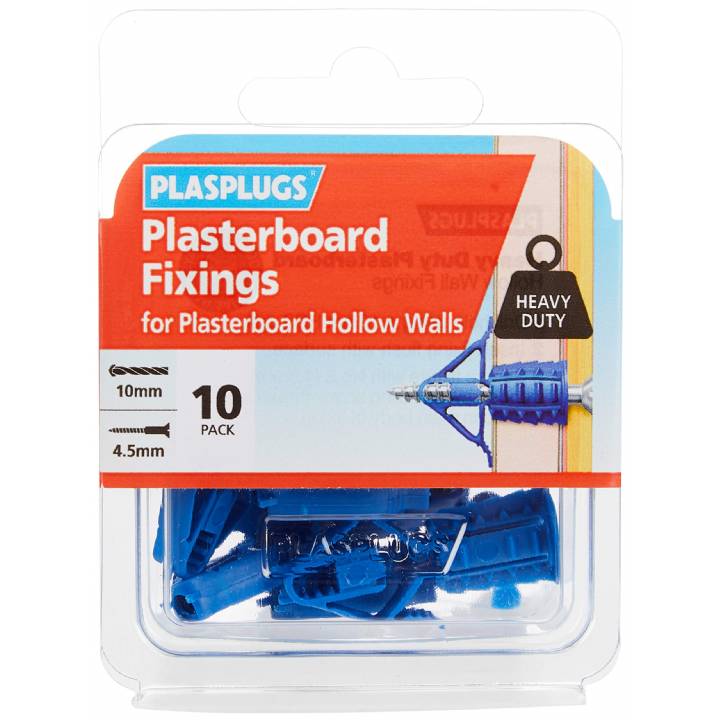 PLASPLUGS HEAVY DUTY PLASTERBOARD FIXINGS (10 PACK)